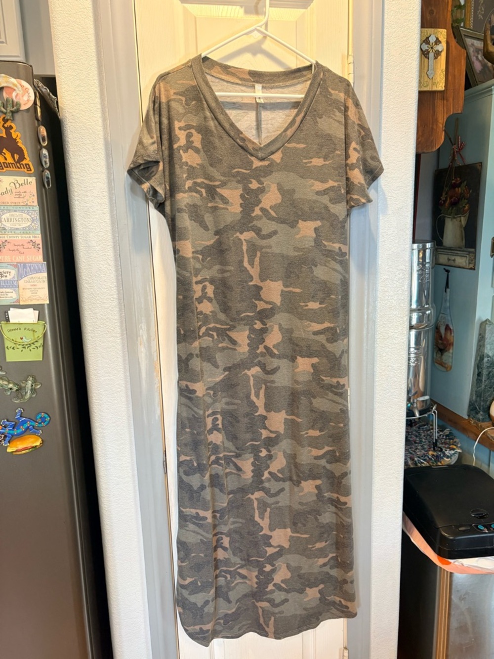 Magic Fit Camouflage Maxi Dress - Olive & Taupe